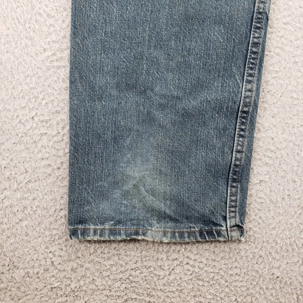 Wrangler Jeans Mens‎ 38x34 Blue Regular Straight Denim Cowboy Logo Mid Rise